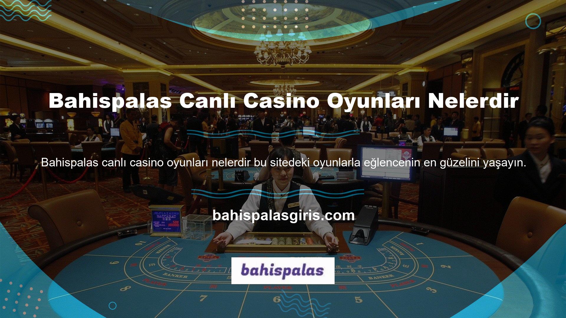Bahispalas canlı casino sitesi blackjack, rulet, poker, bakara ve daha fazlasını sunuyor